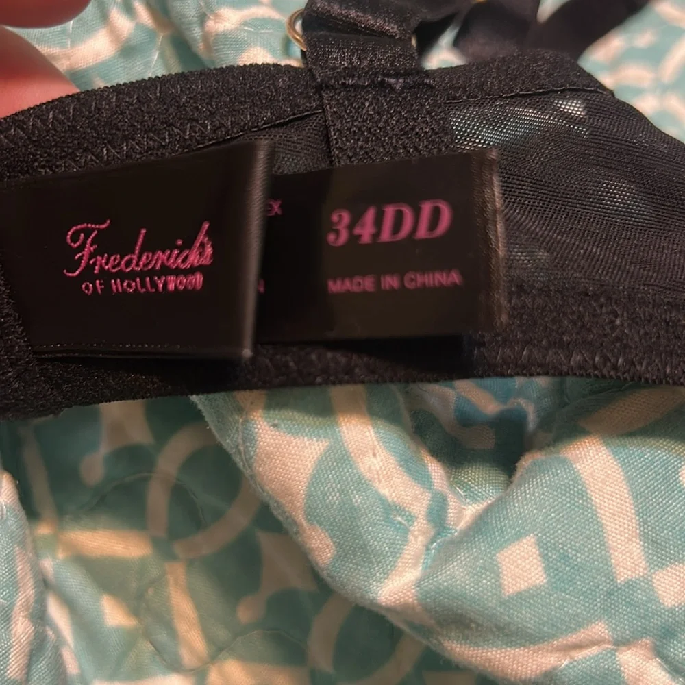 Fredericks of Hollywood Elegant Black Sheer Bra Rozlyn